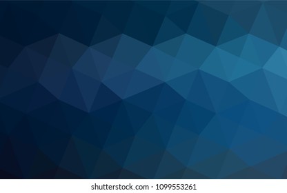 Dark BLUE vector abstract polygonal pattern. A completely new color illustration in a  polygonal style. That new template can be used for your brand book.