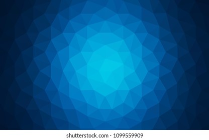 Dark BLUE vector abstract polygonal pattern. Creative geometric illustration in Origami style with gradient. Pattern for a brand book's backdrop.