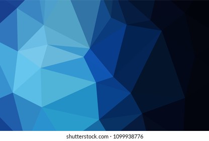 Dark BLUE vector abstract polygonal template. Creative geometric illustration in Origami style with gradient. A completely new template for your business design.