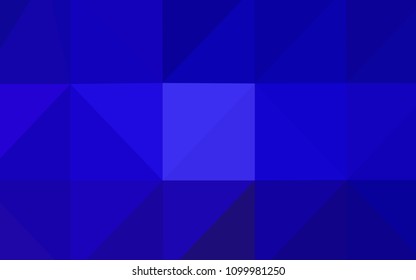 Dark BLUE vector abstract polygonal background. A sample with polygonal shapes. Triangular pattern for your business design.