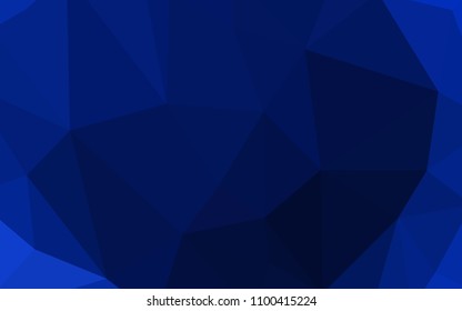 Dark BLUE vector abstract polygonal background. Shining colorful illustration with triangles. Textured pattern for your backgrounds.