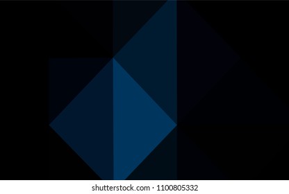 Dark BLUE vector abstract polygonal pattern. Colorful illustration in abstract style with gradient. The template for cell phone's backgrounds.