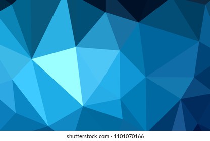 Dark BLUE vector abstract polygonal background. Colorful illustration in abstract style with triangles. Brand new style for your business design.
