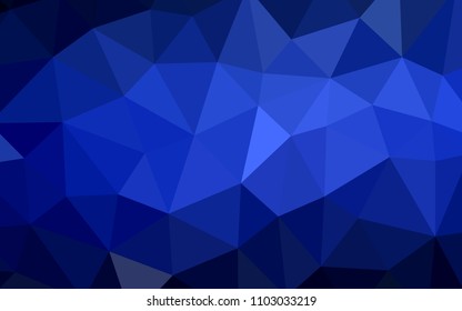 Dark BLUE vector abstract polygonal pattern. Creative illustration in halftone style with triangles. Textured pattern for your backgrounds.
