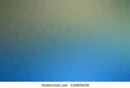 Dark BLUE vector abstract polygonal background. Geometric illustration in Origami style with gradient.  New template for your brand book.