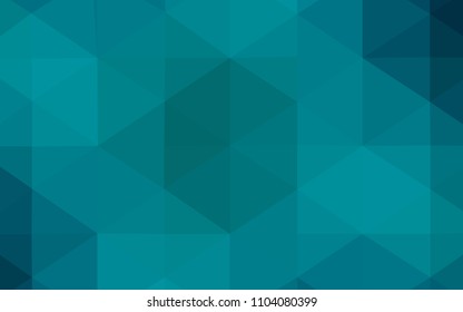 Dark BLUE vector abstract polygonal pattern. A sample with polygonal shapes. Brand-new style for your business design.