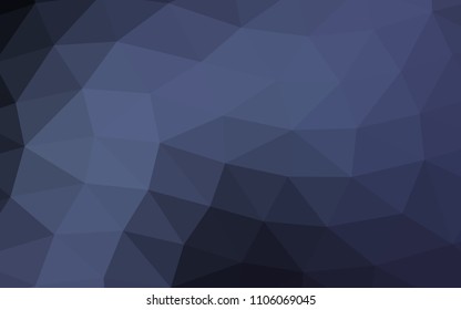 Dark BLUE vector abstract polygonal abstract polygonal. Glitter abstract illustration with an elegant design. A completely new template for your business design.