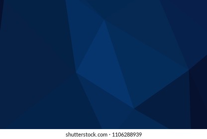 Dark BLUE vector abstract polygonal background. Elegant bright polygonal illustration with gradient. Textured pattern for your backgrounds.