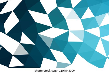 Dark BLUE vector abstract polygonal abstract polygonal. A vague abstract illustration with gradient. A completely new design for your business.