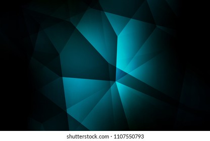Dark BLUE vector abstract polygonal template. Creative illustration in halftone style with triangles. A new texture for your web site.