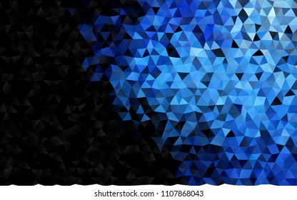 Dark BLUE vector abstract polygonal background. Shining colored illustration in a Brand new style. The elegant pattern can be used as part of a brand book.