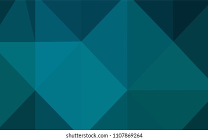 Dark BLUE vector abstract polygonal template. A sample with polygonal shapes. Triangular pattern for your business design.