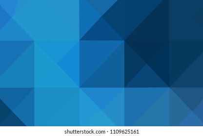 Dark BLUE vector abstract polygonal template. A sample with polygonal shapes. The best triangular design for your business.