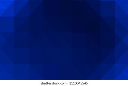 Dark BLUE vector abstract polygonal background. Shining colorful illustration with triangles. A completely new template for your banner.