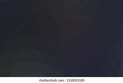 Dark BLUE vector abstract polygonal background. Glitter abstract illustration with an elegant design. A new texture for your design.
