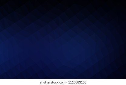Dark BLUE vector abstract polygonal pattern. A vague abstract illustration with gradient. Triangular pattern for your business design.