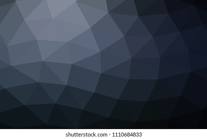 Dark BLUE vector abstract polygonal abstract polygonal. Colorful abstract illustration with gradient. A completely new design for your business.