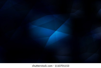Dark BLUE vector abstract polygonal pattern. Colorful illustration in abstract style with triangles. Pattern for a brand book's backdrop.