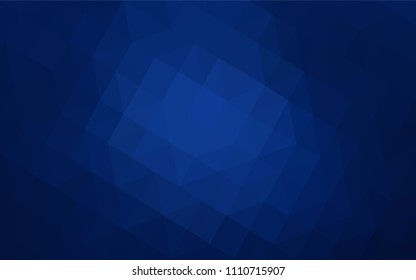 Dark BLUE vector abstract polygonal background. Colorful abstract illustration with triangles. Brand new style for your business design.