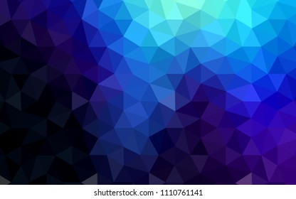 Dark BLUE vector abstract polygonal pattern. Colorful illustration in abstract style with triangles. Completely new template for your banner.