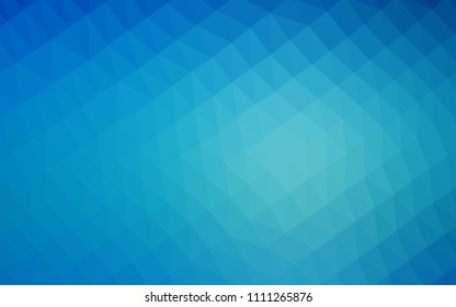 Dark BLUE vector abstract polygonal layout. Triangular geometric sample with gradient.  The textured pattern can be used for background.
