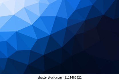 Dark BLUE vector abstract polygonal template. Polygonal abstract illustration with gradient. Brand new style for your business design.
