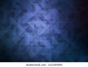 Dark BLUE vector abstract polygonal texture. Glitter abstract illustration with an elegant design. The elegant pattern can be used as part of a brand book.