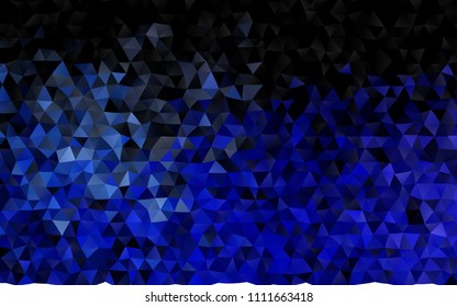 Dark BLUE vector abstract polygonal pattern. Brand new colored illustration in blurry style with gradient. The completely new template can be used for your brand book.