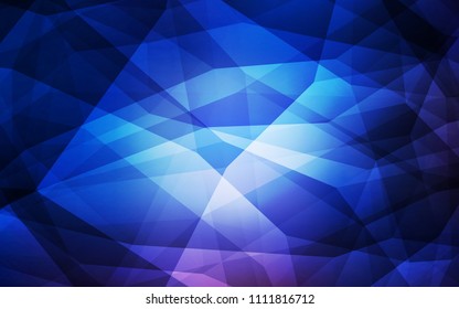 Dark BLUE vector abstract polygonal pattern. Polygonal abstract illustration with gradient. Brand new design for your business.