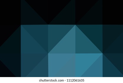 Dark BLUE vector abstract polygonal template. A sample with polygonal shapes. The best triangular design for your business.