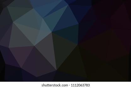 Dark BLUE vector abstract polygonal template. A sample with polygonal shapes. Template for cell phone's backgrounds.
