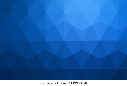 Dark BLUE vector abstract polygonal template. A completely new color illustration in a polygonal style. Brand new style for your business design.
