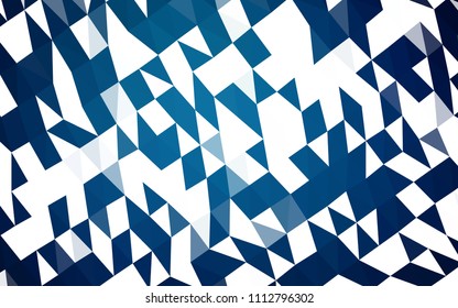 Dark BLUE vector abstract polygonal cover. Colorful illustration in abstract style with gradient. Triangular pattern for your business design.