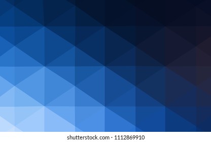 Dark BLUE vector abstract polygonal background. Polygonal abstract illustration with gradient. Brand-new design for your business.
