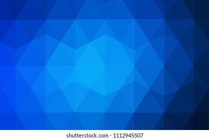 Dark BLUE vector abstract polygonal background. A completely new color illustration in a polygonal style. Brand new style for your business design.