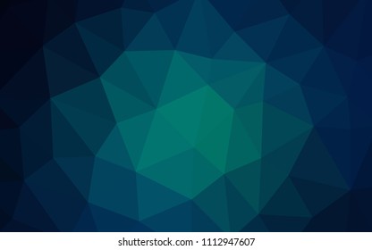Dark BLUE vector abstract polygonal background. Colorful illustration in polygonal style with gradient. Template for cell phone's backgrounds.