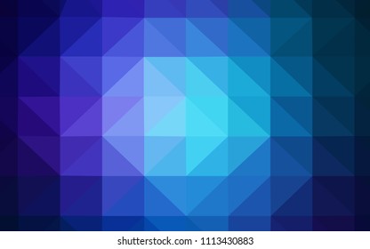 Dark BLUE vector abstract polygonal background. Creative illustration in halftone style with triangles. Triangular pattern for your design.