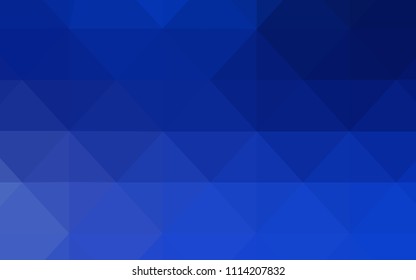 Dark BLUE vector abstract polygonal template. Polygonal abstract illustration with gradient. The best triangular design for your business.