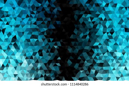 Dark BLUE vector abstract polygonal template. Colorful abstract illustration with gradient. A completely new design for your business.
