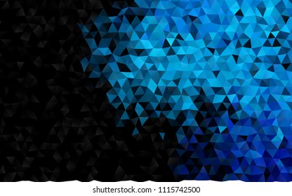 Dark BLUE vector abstract polygonal pattern. Shining colored illustration in a Brand new style. Brand new design for your business.