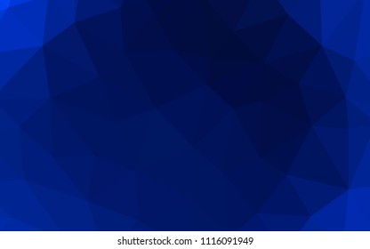 Dark BLUE vector abstract polygonal pattern. Elegant bright polygonal illustration with gradient. Template for cell phone's backgrounds.