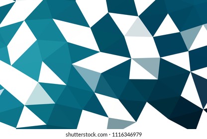 Dark BLUE vector abstract polygonal abstract polygonal. Colorful abstract illustration with gradient. The best triangular design for your business.