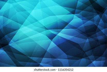 Dark BLUE vector abstract polygonal background. A completely new color illustration in a polygonal style. A completely new design for your leaflet.