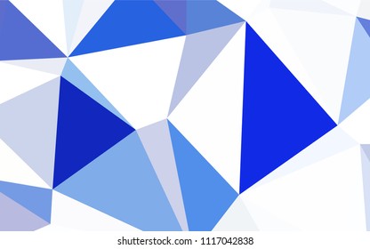 Dark BLUE vector abstract polygonal pattern. A sample with polygonal shapes. Pattern for a brand book's backdrop.