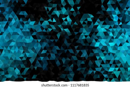 Dark BLUE vector abstract polygonal template. Creative geometric illustration in Origami style with gradient. The polygonal design can be used for your web site.