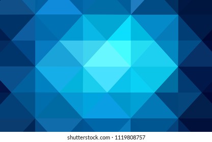 Dark BLUE vector abstract polygonal template. Colorful illustration in polygonal style with gradient. Textured pattern can be used as a background.