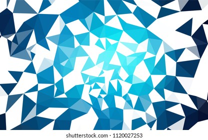 Dark BLUE vector abstract polygonal background. Colorful illustration in polygonal style with gradient. A completely new design for your leaflet.