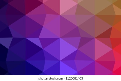 Dark BLUE vector abstract polygonal background. Geometric illustration in Origami style with gradient.  Triangular pattern for your business design.