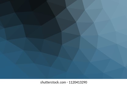 Dark BLUE vector abstract polygonal. Geometric illustration in Origami style with gradient.  The elegant pattern can be used as part of a brand book.
