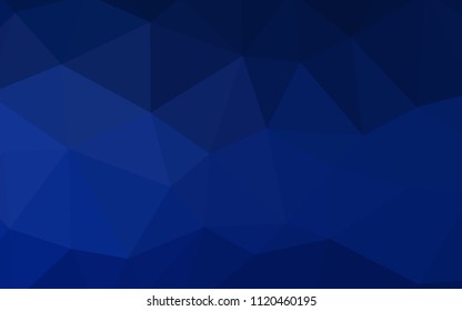 Dark BLUE vector abstract polygonal background. Modern abstract illustration with triangles. Completely new template for your banner.